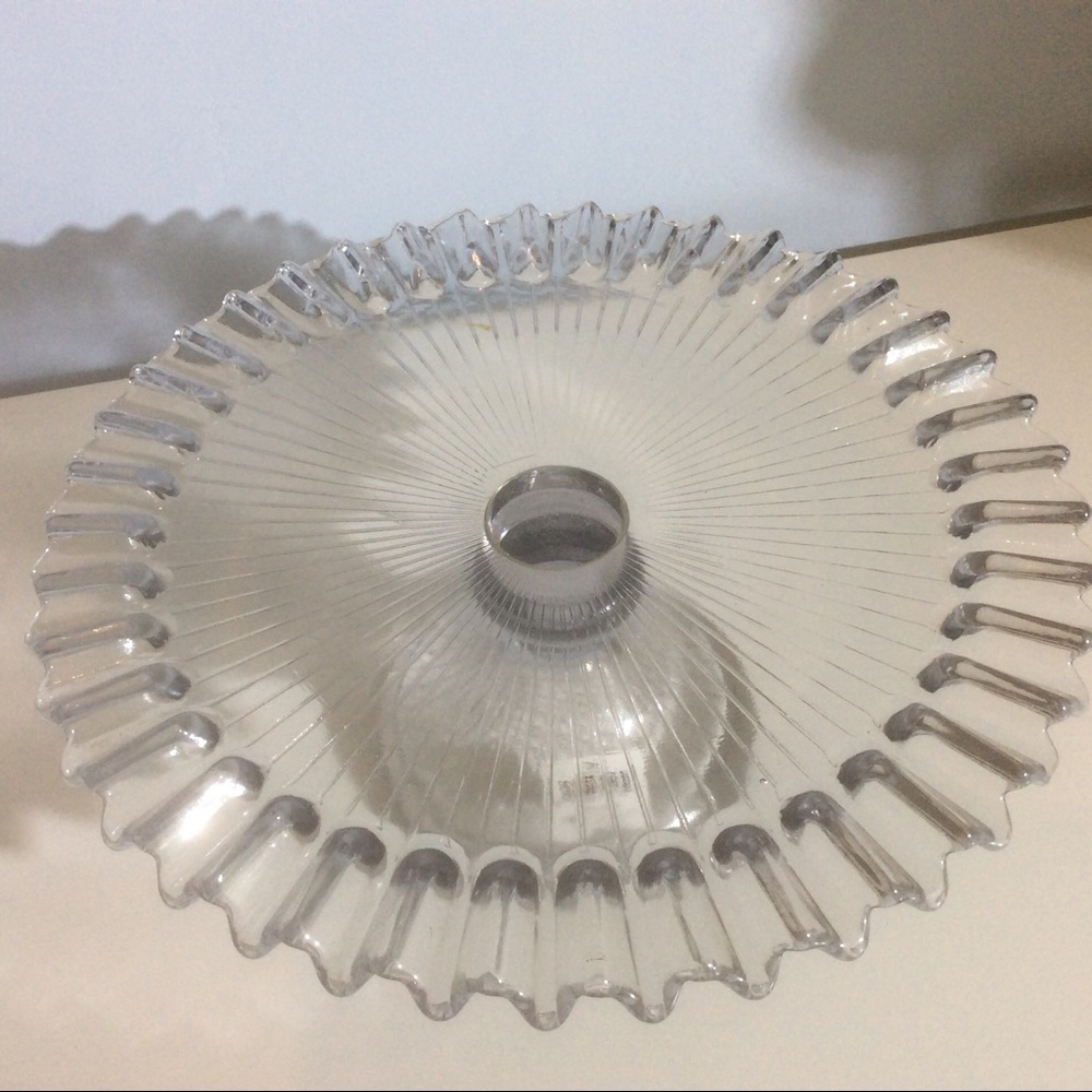 TAG Glass Cake Stand Dessert Display Wave *STAIN
